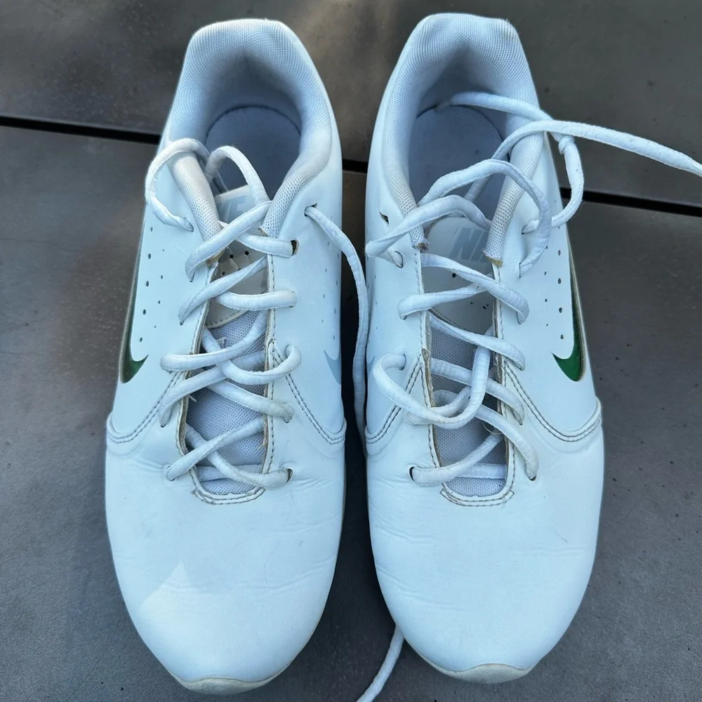 Nike NON-MARKING White and Green Shoes